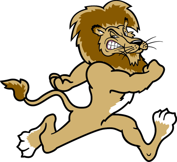 Lion 1 mascot team decal. Roar team pride! 